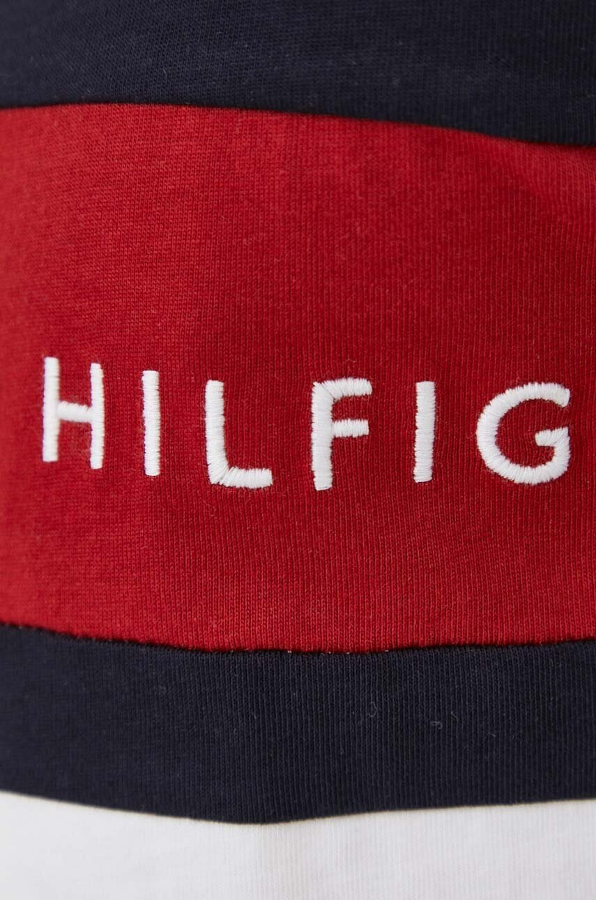 Tommy Hilfiger Памучна тениска в бяло с десен - Pepit.bg