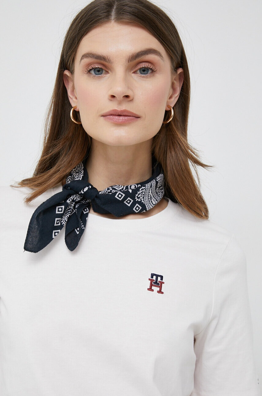 Tommy Hilfiger Памучна тениска в бяло - Pepit.bg