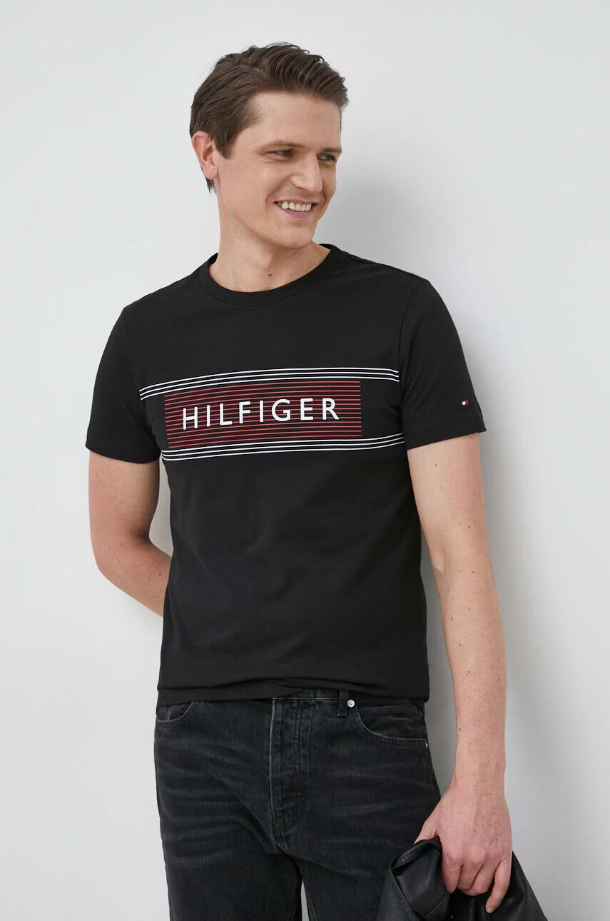 Tommy Hilfiger Памучна тениска в бяло - Pepit.bg