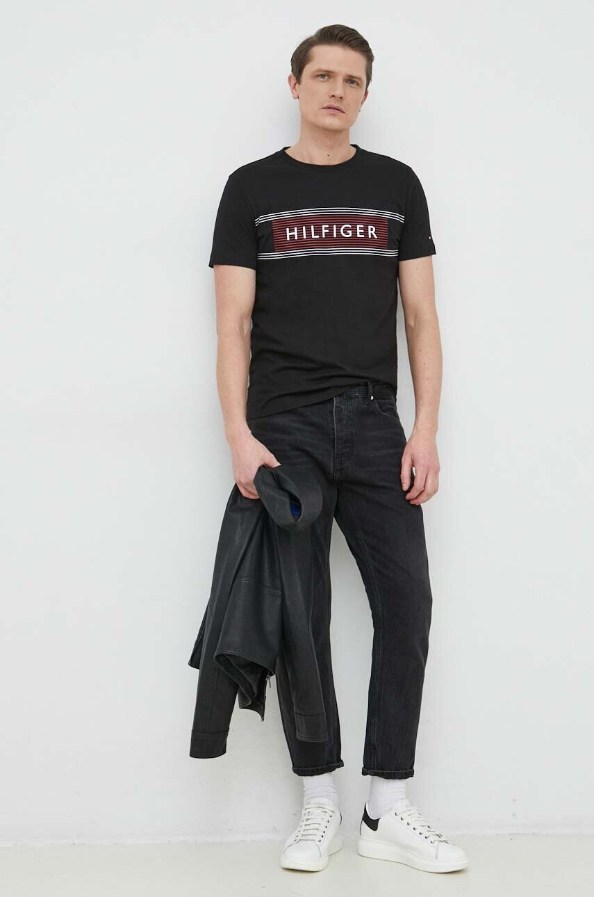 Tommy Hilfiger Памучна тениска в бяло - Pepit.bg