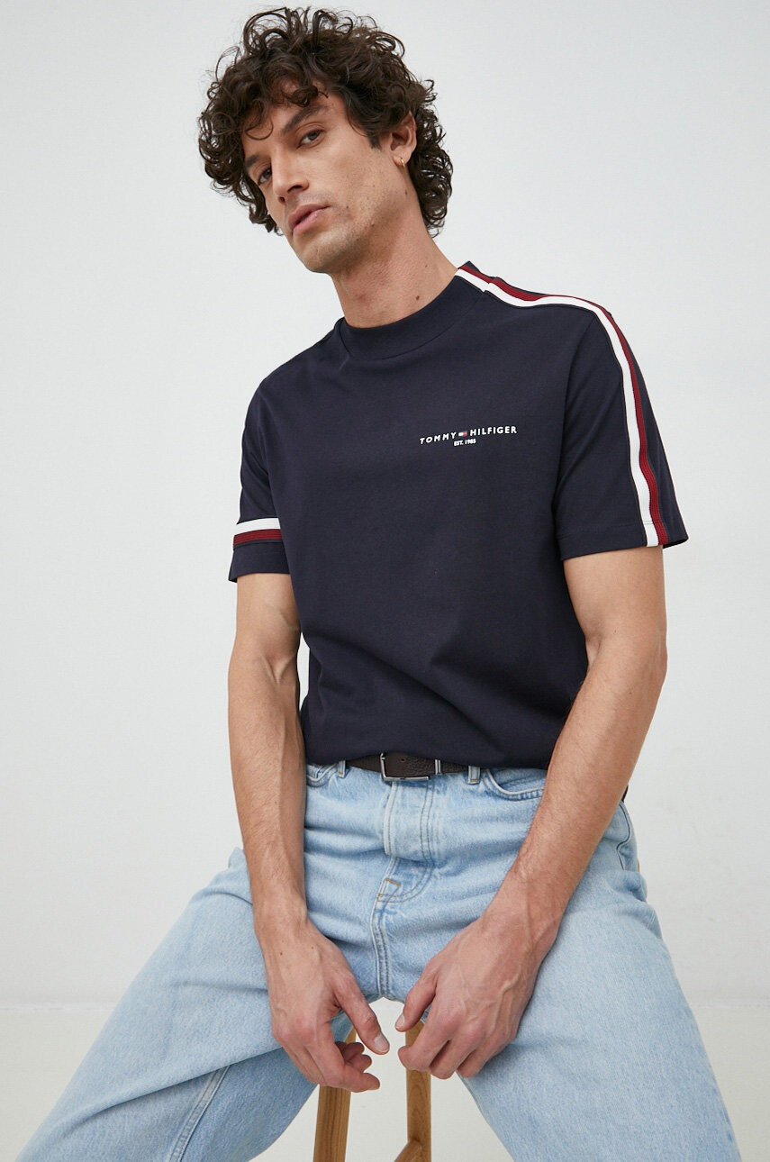 Tommy Hilfiger Памучна тениска в бяло с принт - Pepit.bg