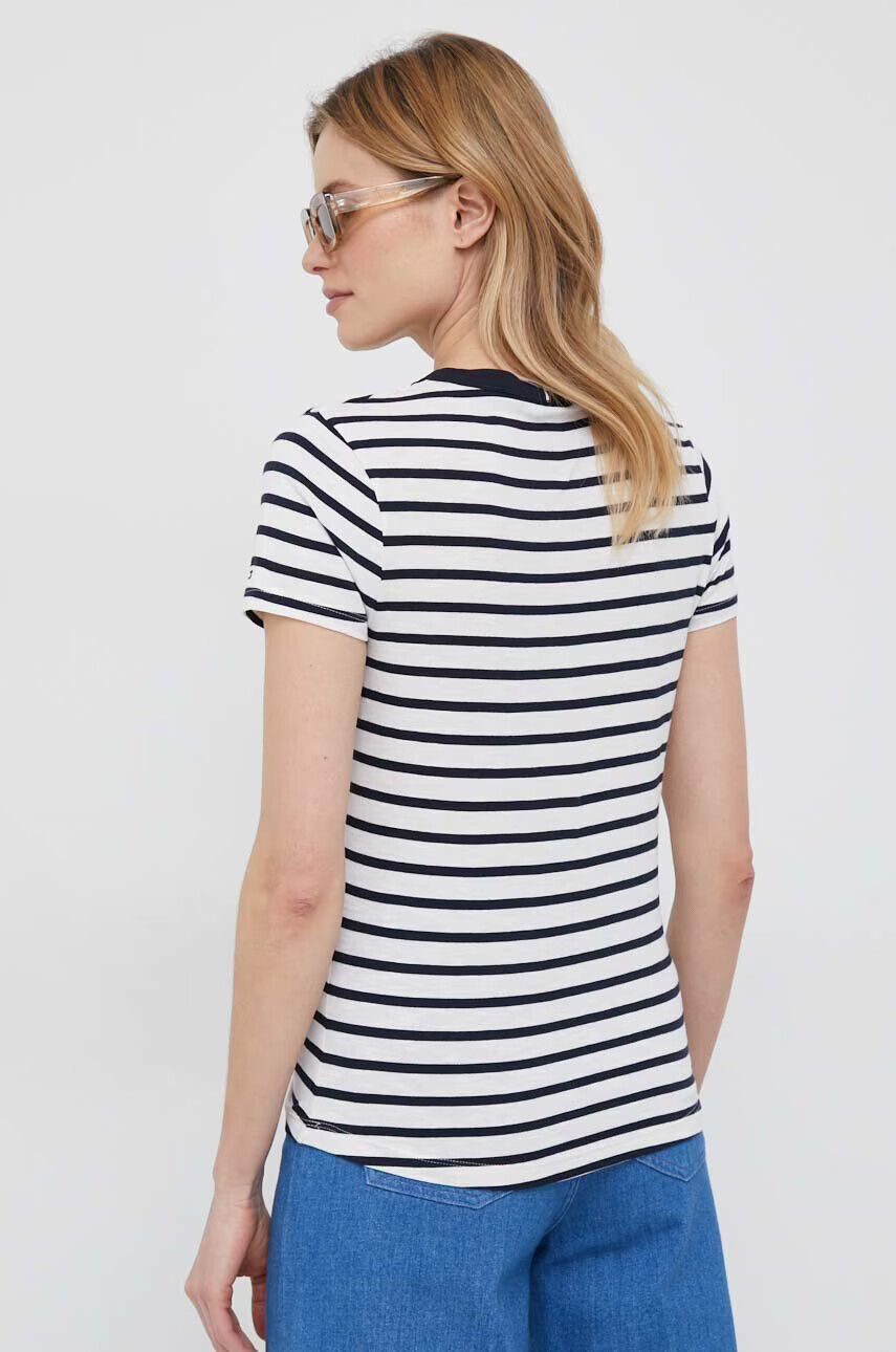 Tommy Hilfiger Памучна тениска в бежово - Pepit.bg