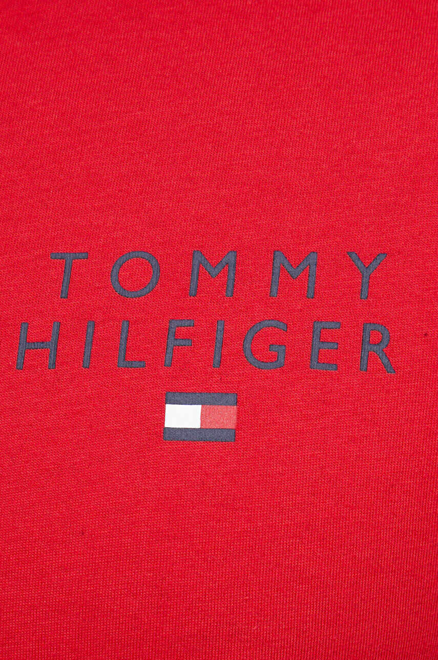 Tommy Hilfiger Памучна тениска в червено с принт - Pepit.bg