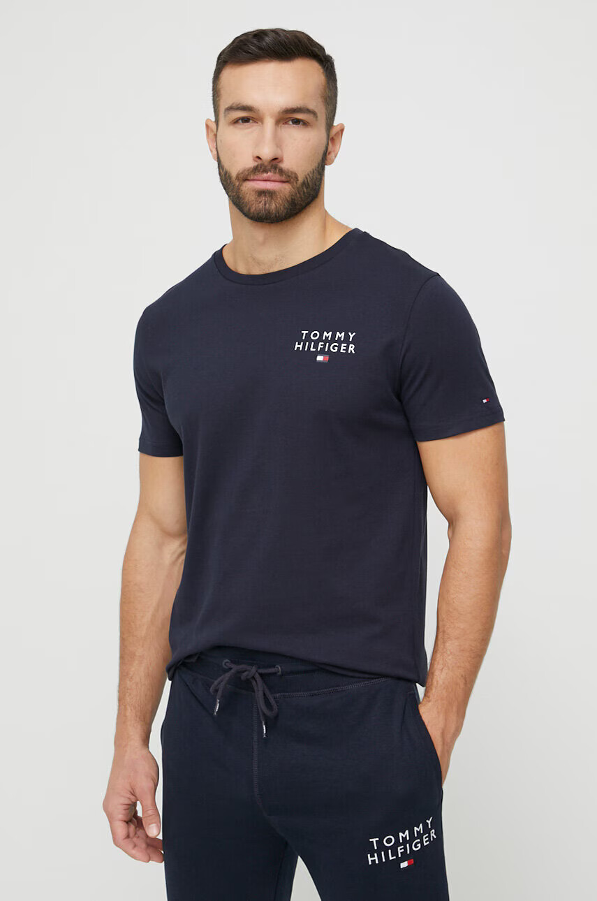 Tommy Hilfiger Памучна тениска в зелено с принт - Pepit.bg