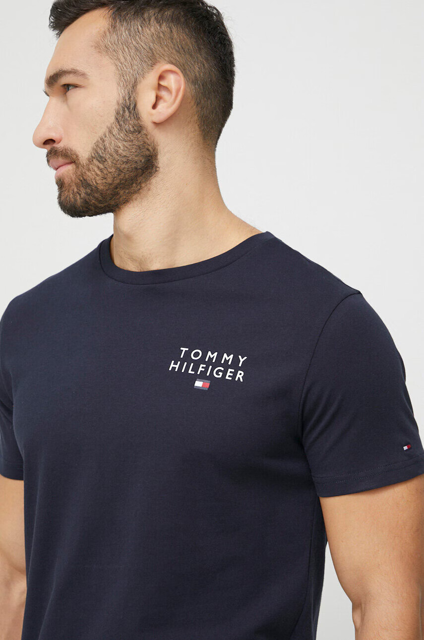 Tommy Hilfiger Памучна тениска в зелено с принт - Pepit.bg