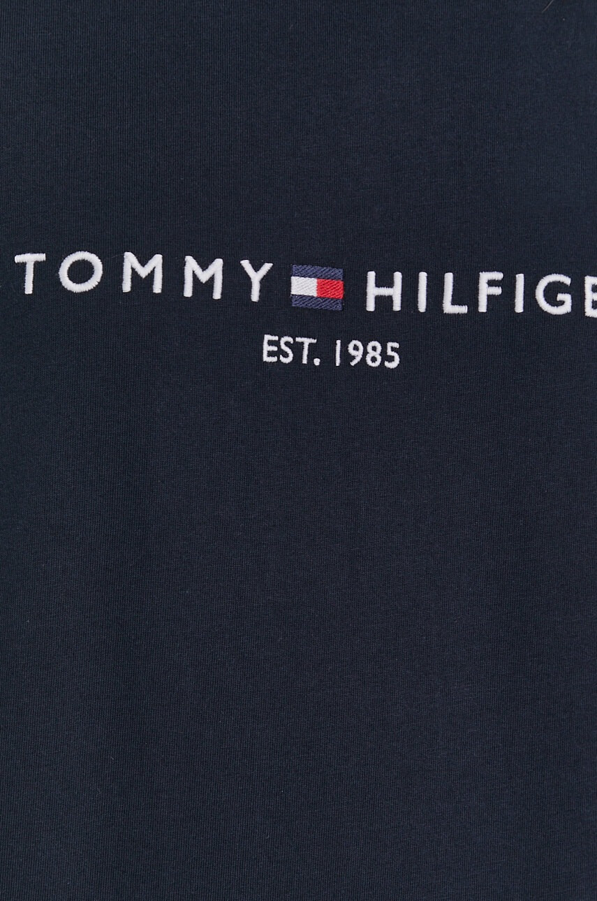 Tommy Hilfiger Памучна тениска в тъмносиньо - Pepit.bg
