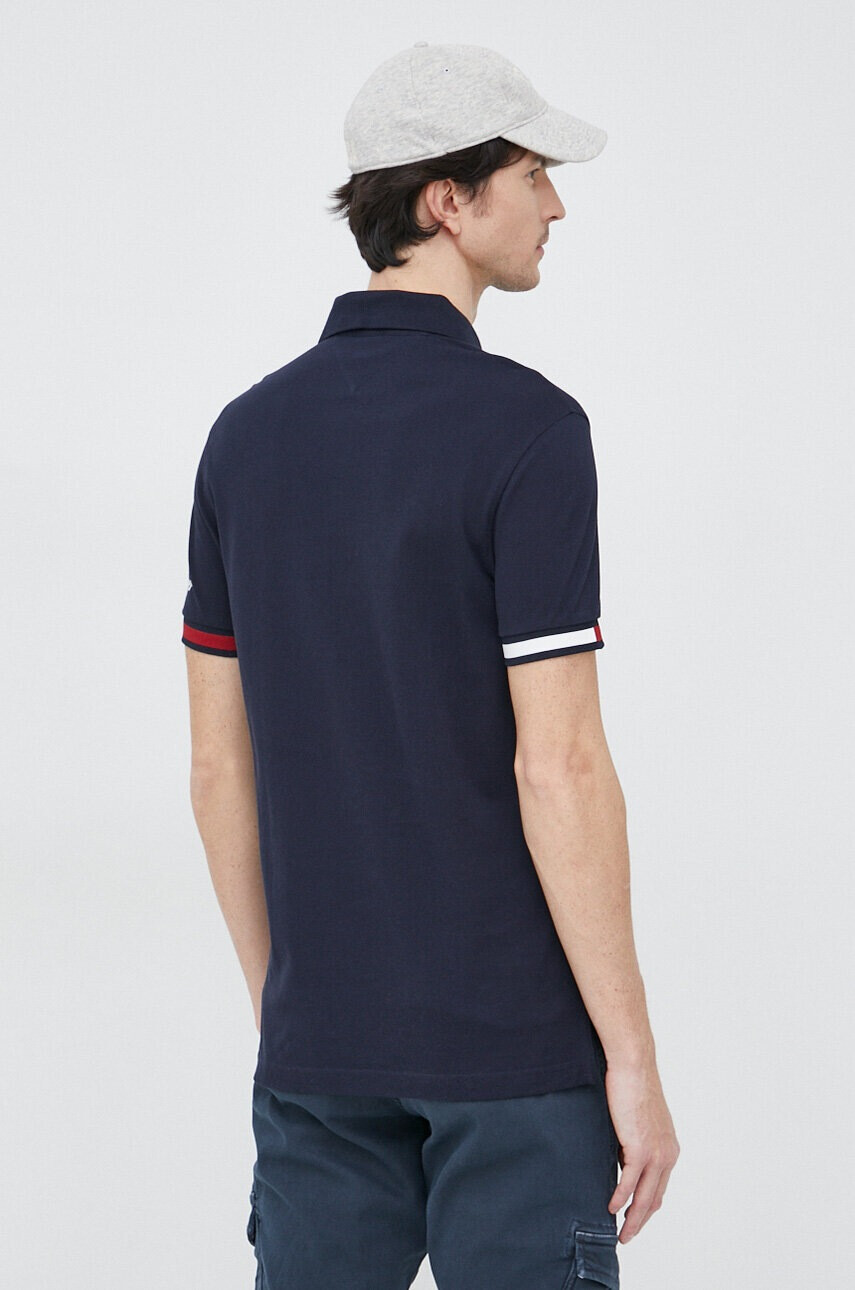 Tommy Hilfiger Памучна тениска с яка - Pepit.bg