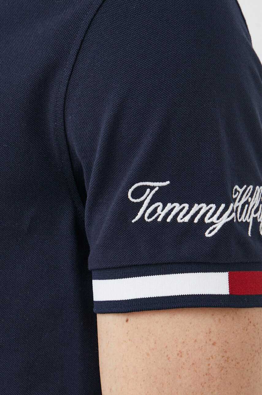 Tommy Hilfiger Памучна тениска с яка - Pepit.bg