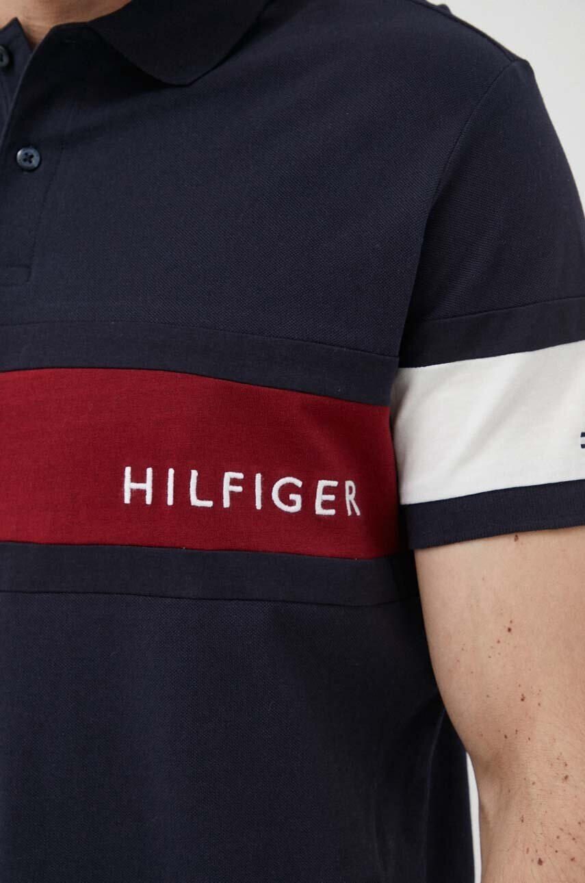 Tommy Hilfiger Памучна тениска с яка - Pepit.bg