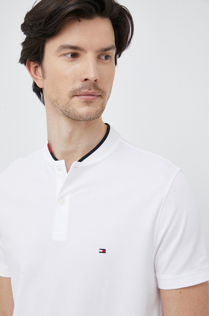 Tommy Hilfiger Памучна тениска с яка - Pepit.bg
