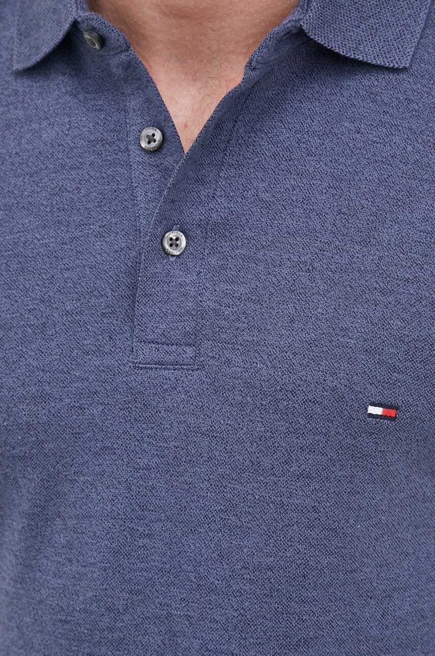 Tommy Hilfiger Памучна тениска с яка - Pepit.bg