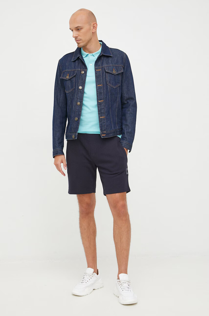 Tommy Hilfiger Памучна тениска с яка - Pepit.bg