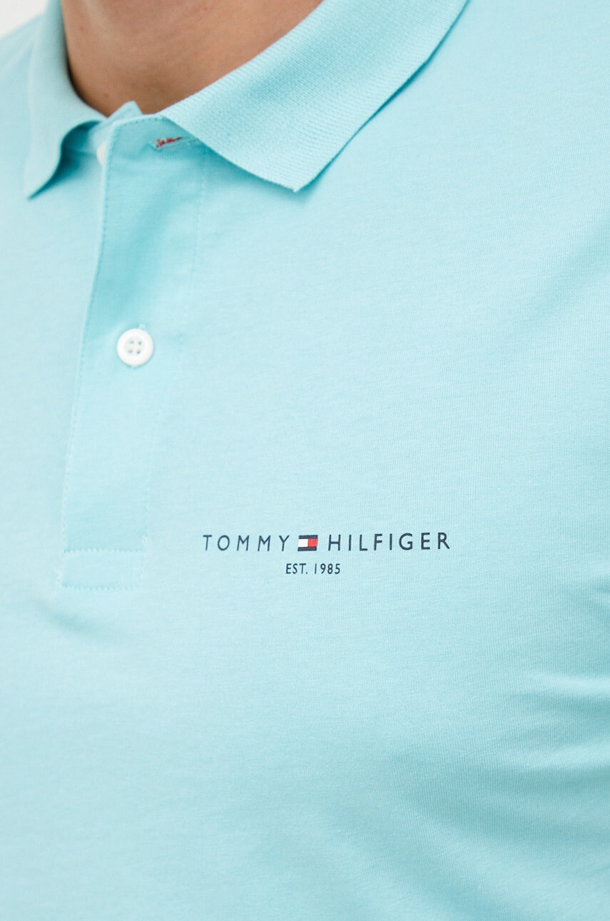 Tommy Hilfiger Памучна тениска с яка - Pepit.bg