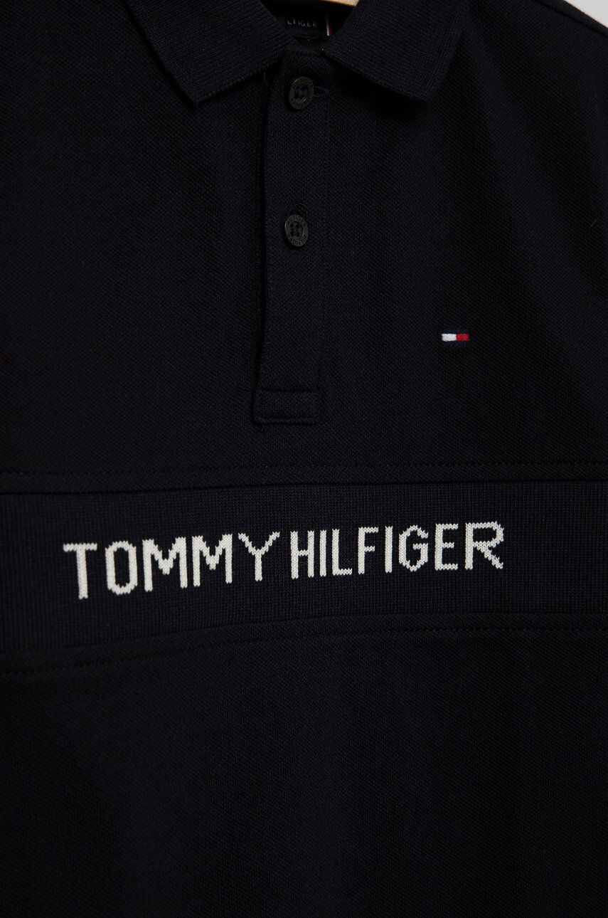 Tommy Hilfiger Памучна тениска с яка - Pepit.bg