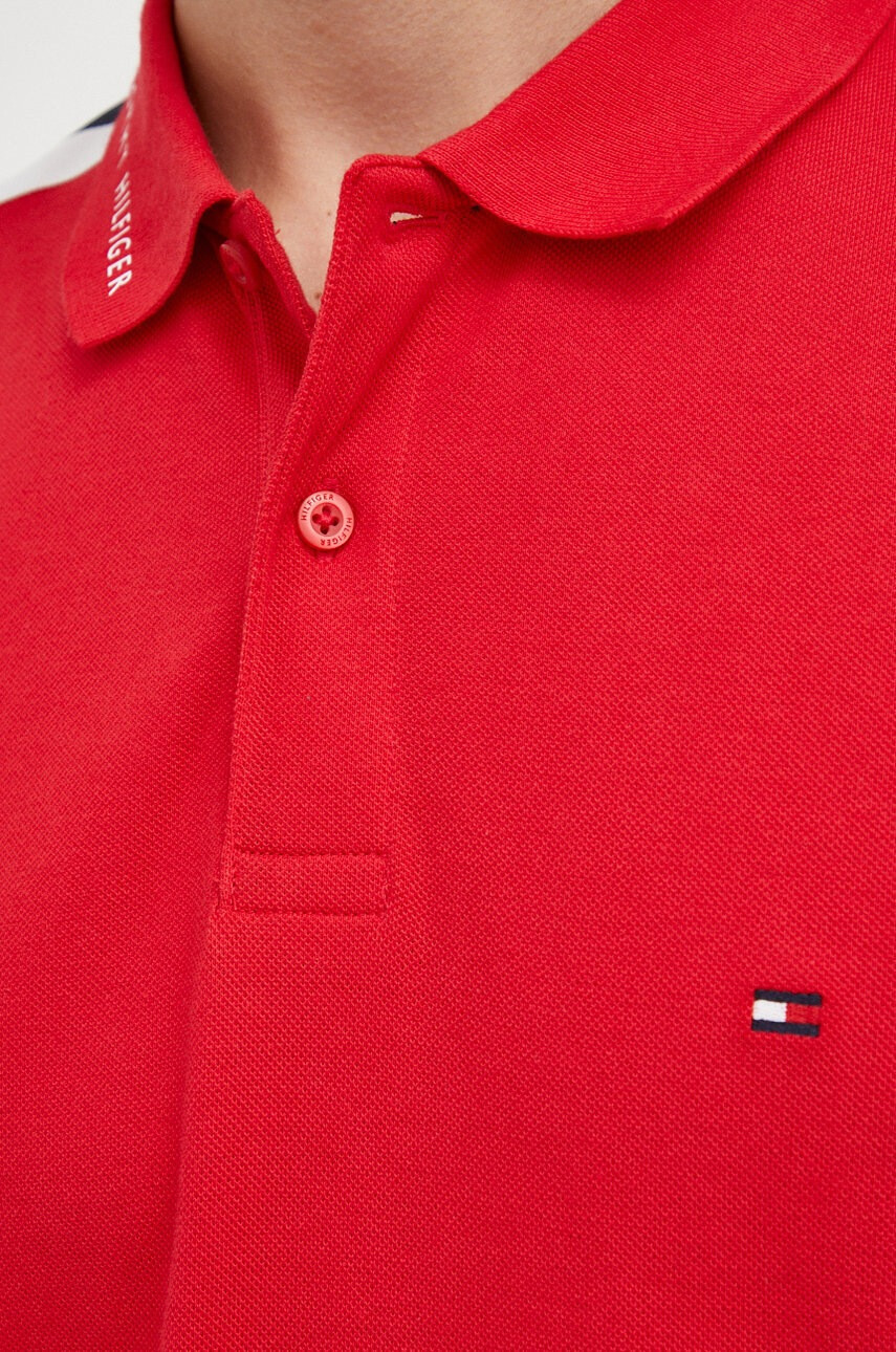 Tommy Hilfiger Памучна тениска с яка - Pepit.bg