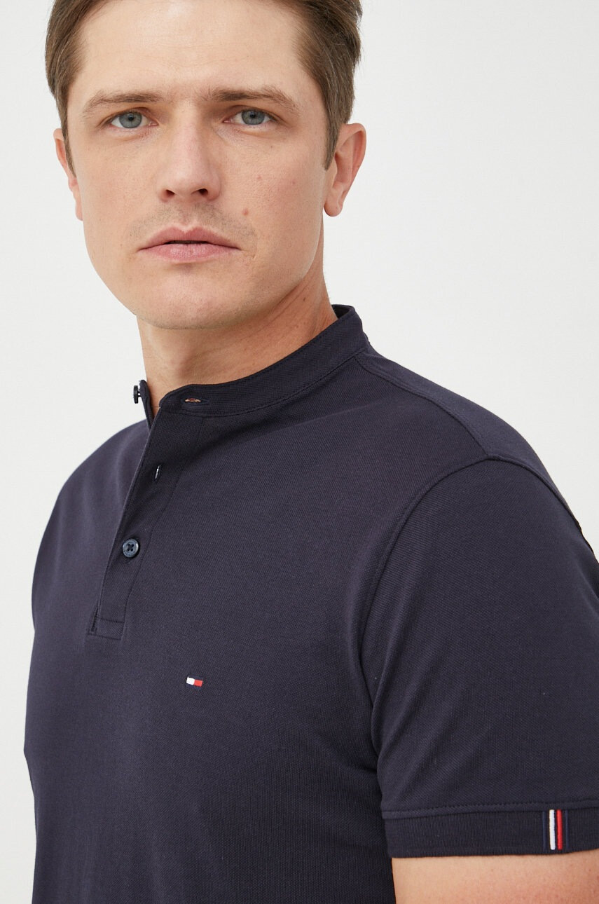 Tommy Hilfiger Памучна тениска с яка - Pepit.bg