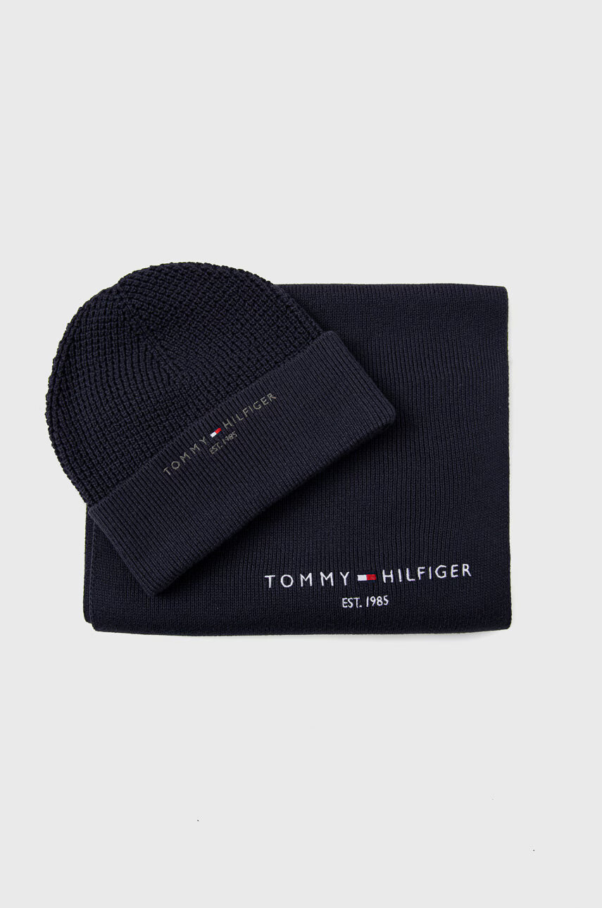 Tommy Hilfiger Памучни шапка и шал - Pepit.bg