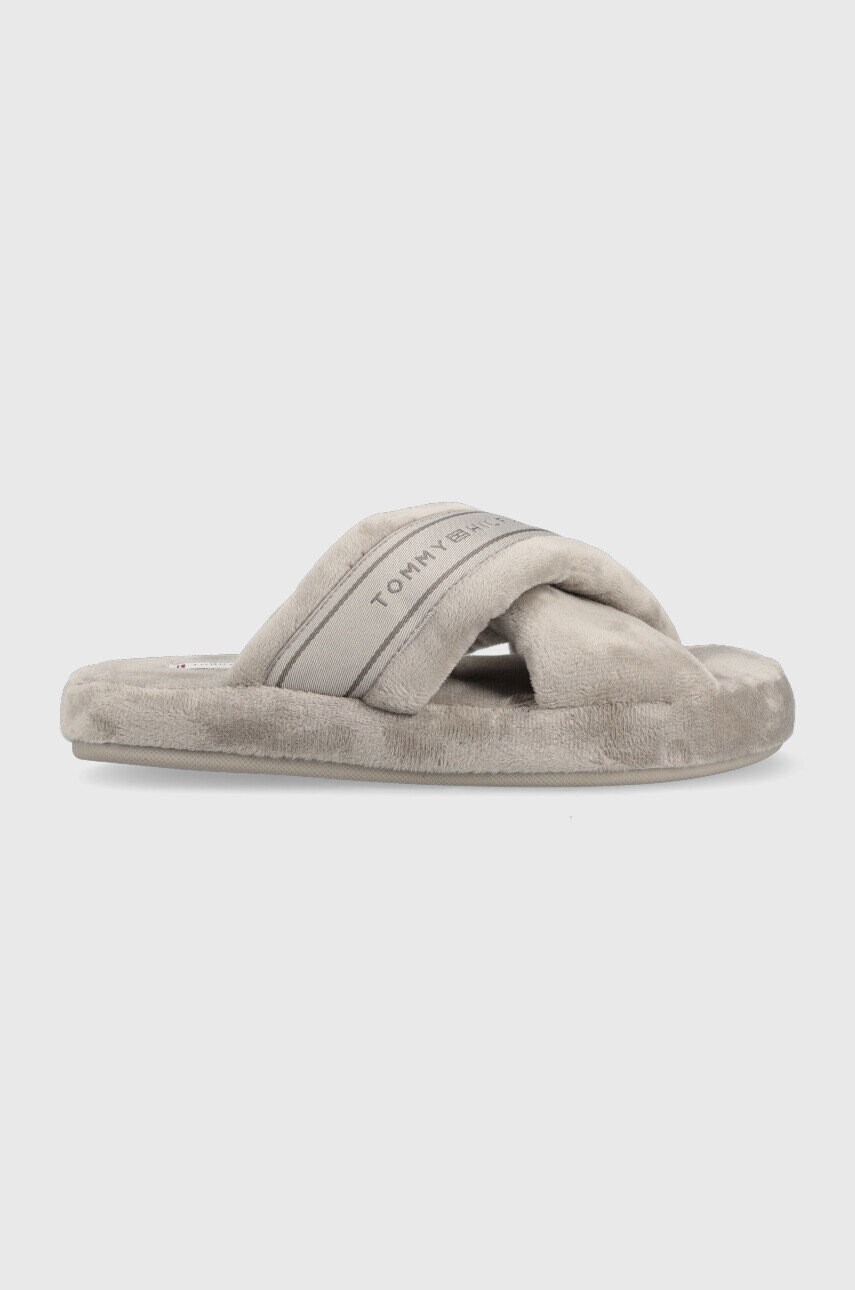 Tommy Hilfiger Пантофи Comfy Home Slippers With Straps в сиво - Pepit.bg