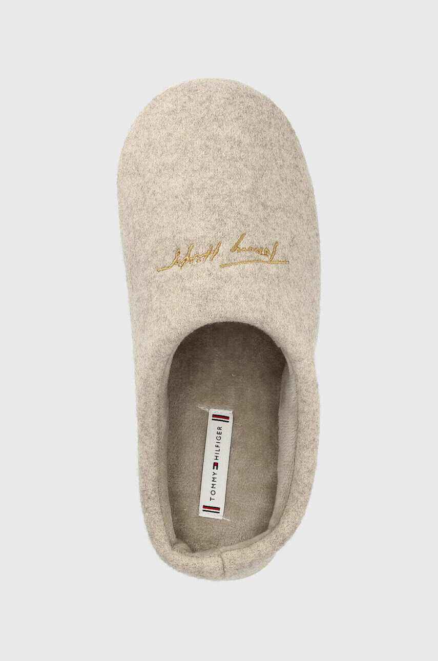 Tommy Hilfiger Пантофи Home Slipper Felt в бежово - Pepit.bg