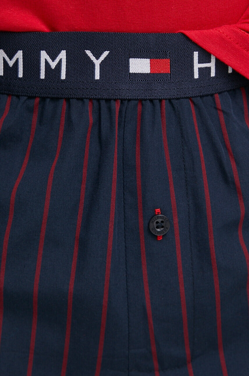 Tommy Hilfiger Пижама мъжка в червено с десен - Pepit.bg
