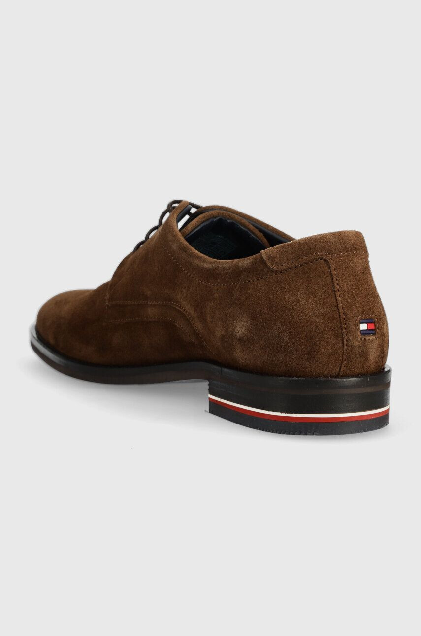 Tommy Hilfiger Половинки обувки от велур CORPORATE HILFIGER SUEDE SHOE в кафяво FM0FM04434 - Pepit.bg