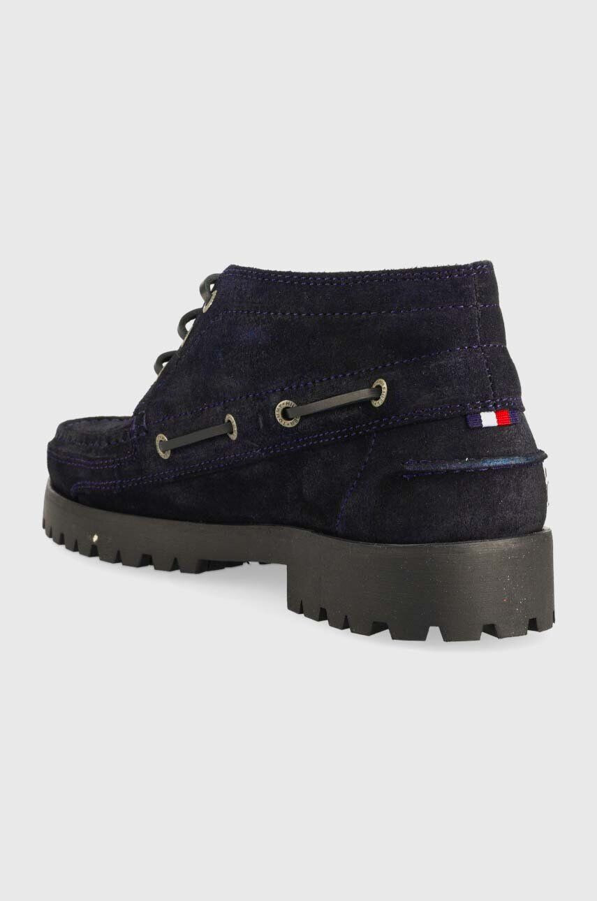 Tommy Hilfiger Половинки обувки от велур TH BOAT BOOT CLASSIC в тъмносиньо FM0FM04684 - Pepit.bg