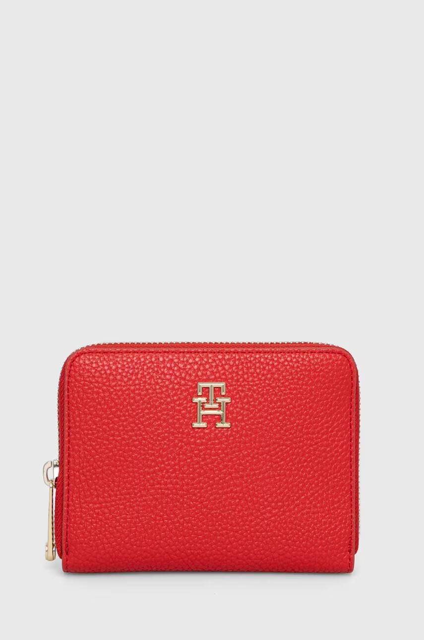 Tommy Hilfiger Портфейл дамски в червено - Pepit.bg