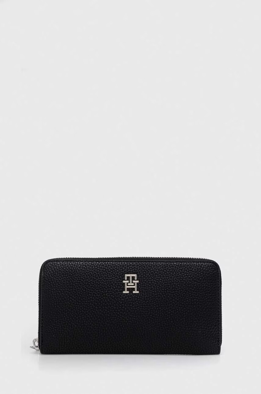 Tommy Hilfiger Портфейл дамски в черно - Pepit.bg