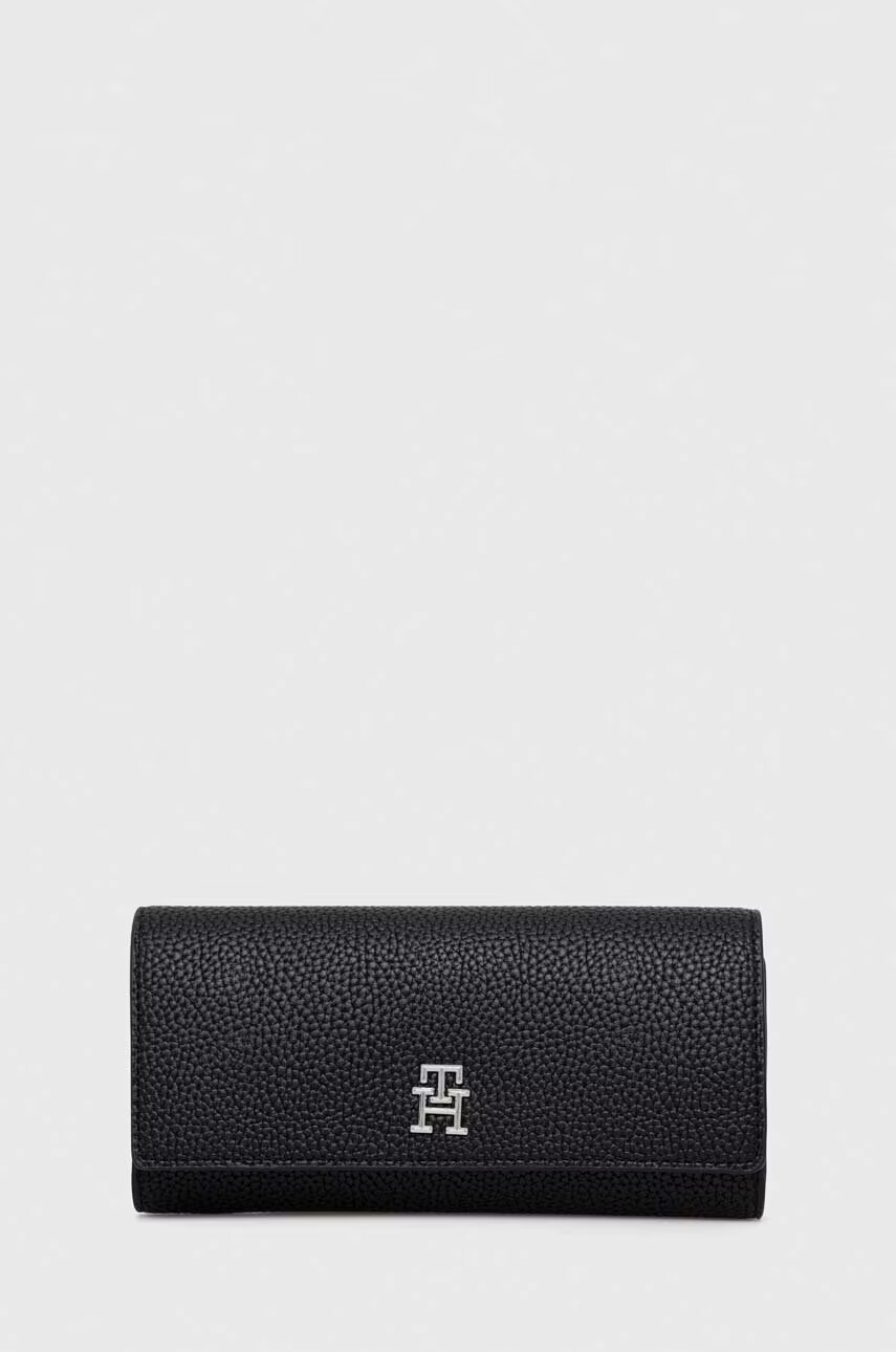 Tommy Hilfiger Портфейл дамски в черно - Pepit.bg