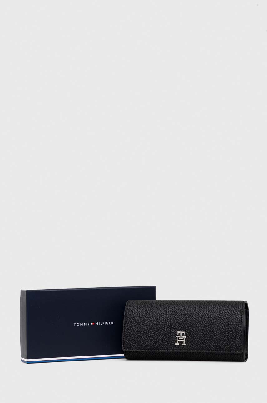 Tommy Hilfiger Портфейл дамски в черно - Pepit.bg