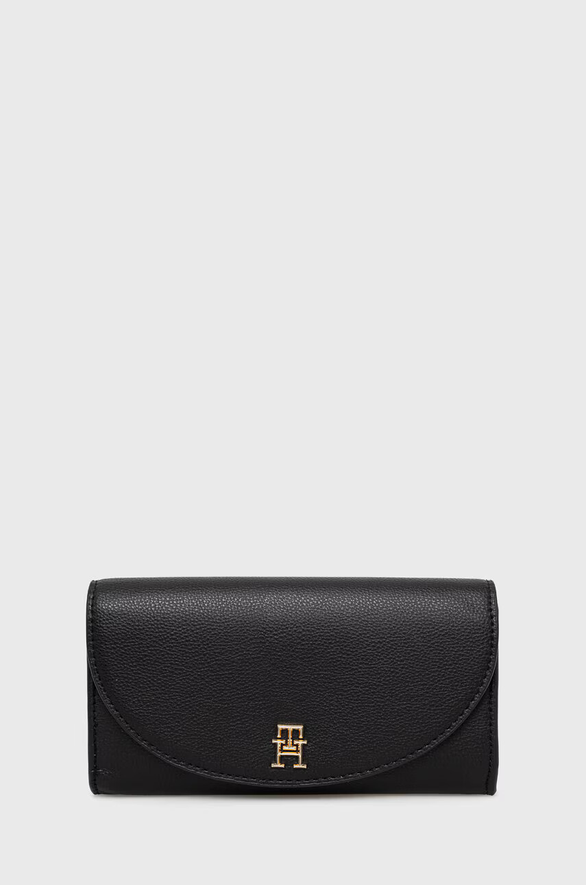 Tommy Hilfiger Портфейл дамски в черно - Pepit.bg