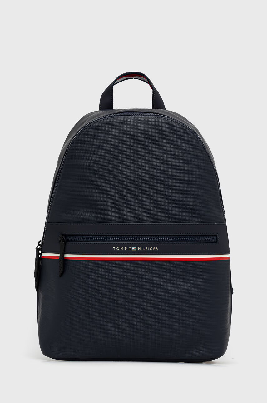 Tommy Hilfiger Раница в тъмносиньо голям размер с изчистен дизайн - Pepit.bg
