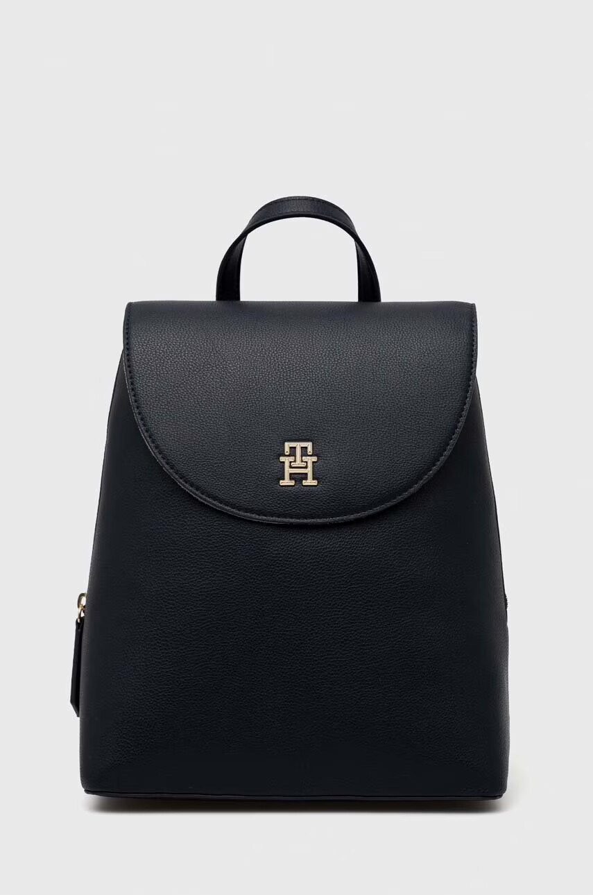 Tommy Hilfiger Раница в тъмносиньо малък размер с изчистен дизайн - Pepit.bg