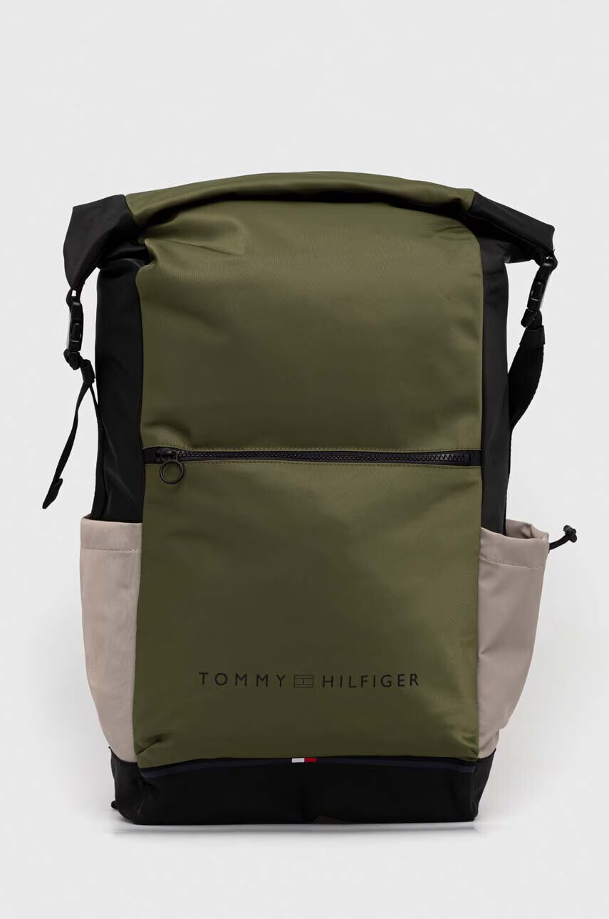 Tommy Hilfiger Раница в зелено голям размер с десен - Pepit.bg