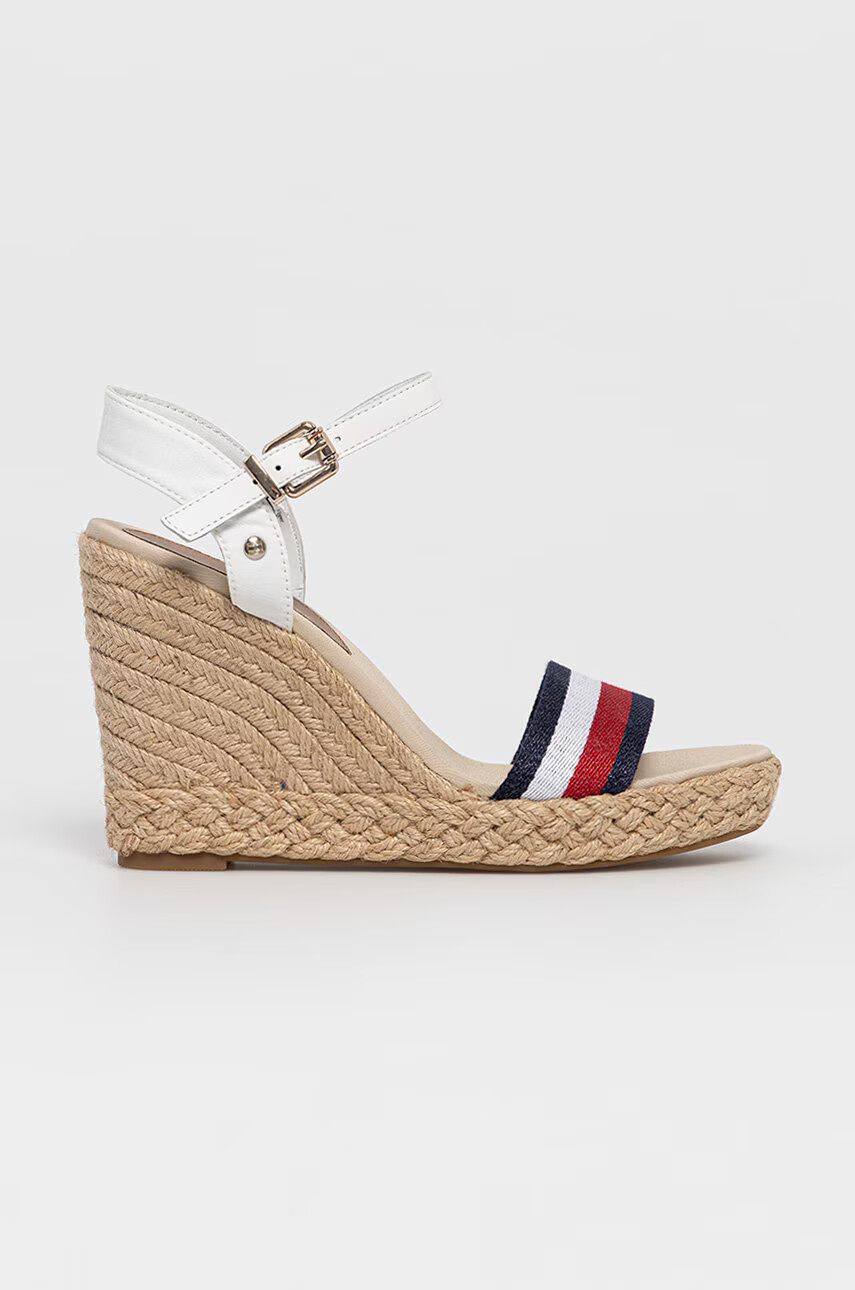 Tommy Hilfiger Сандали в бяло със скосена платформа - Pepit.bg