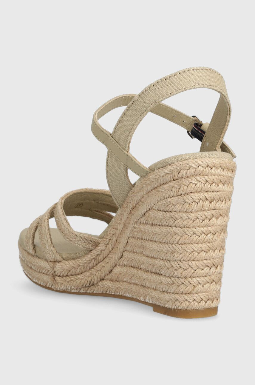 Tommy Hilfiger Сандали ESSENTIAL BASIC WEDGE SANDAL в бежово със скосена платформа FW0FW07220 - Pepit.bg