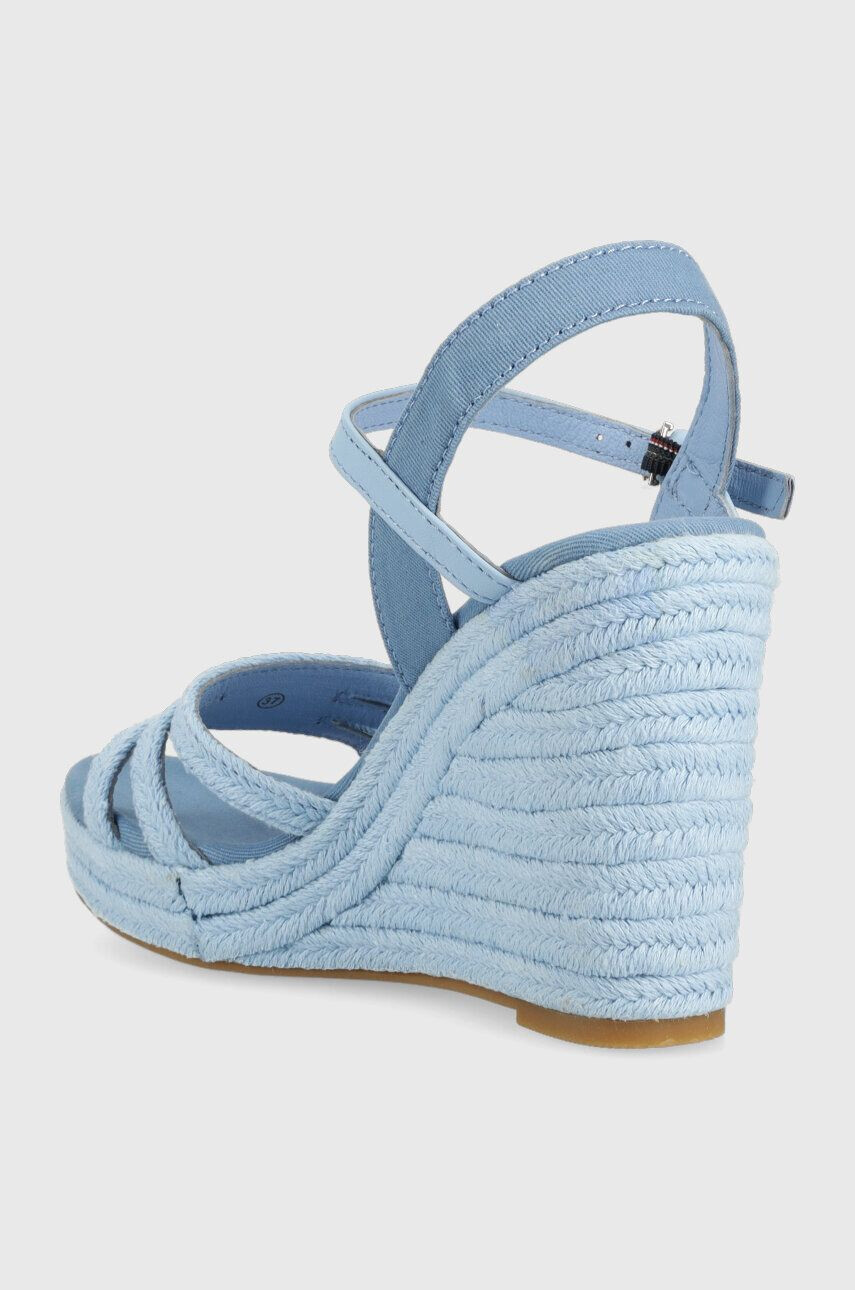 Tommy Hilfiger Сандали ESSENTIAL WEDGE SANDAL в синьо със скосена платформа FW0FW07159 - Pepit.bg