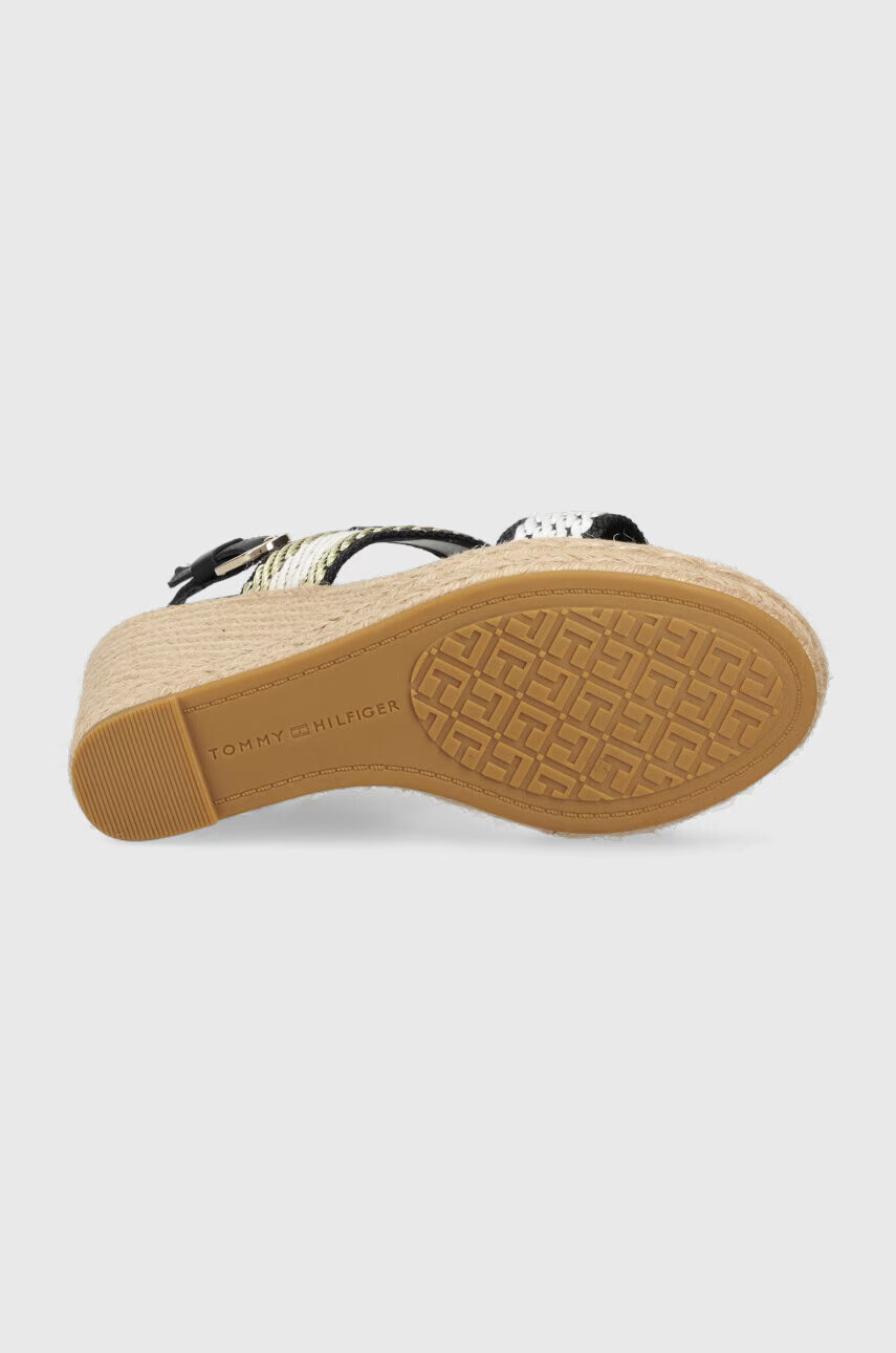 Tommy Hilfiger Сандали GOLDEN WEBBING WEDGE в тъмносиньо със скосена платформа FW0FW07089 - Pepit.bg