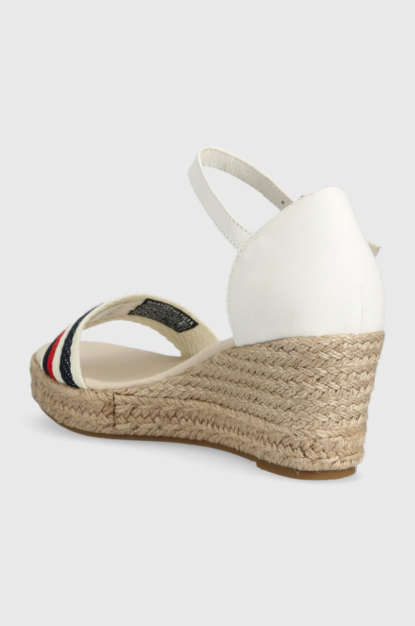Tommy Hilfiger Сандали MID WEDGE CORPORATE в бяло със скосена платформа - Pepit.bg
