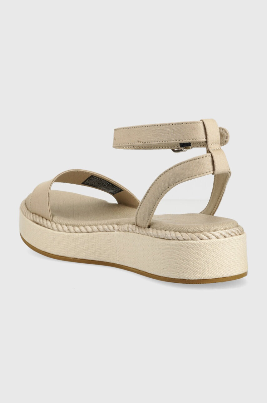 Tommy Hilfiger Сандали ROPE FLATFORM в бежово с платформа FW0FW07019 - Pepit.bg