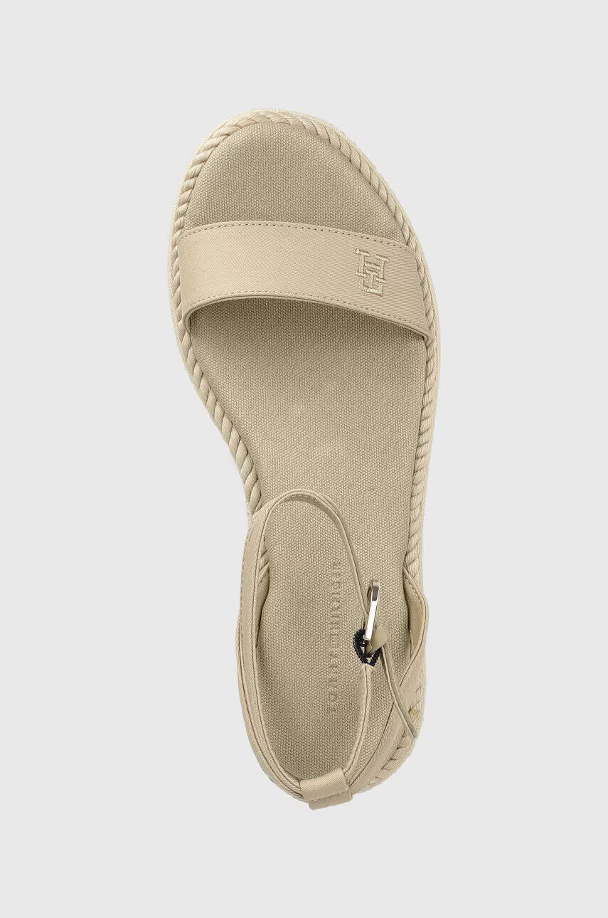 Tommy Hilfiger Сандали ROPE FLATFORM в бежово с платформа FW0FW07019 - Pepit.bg