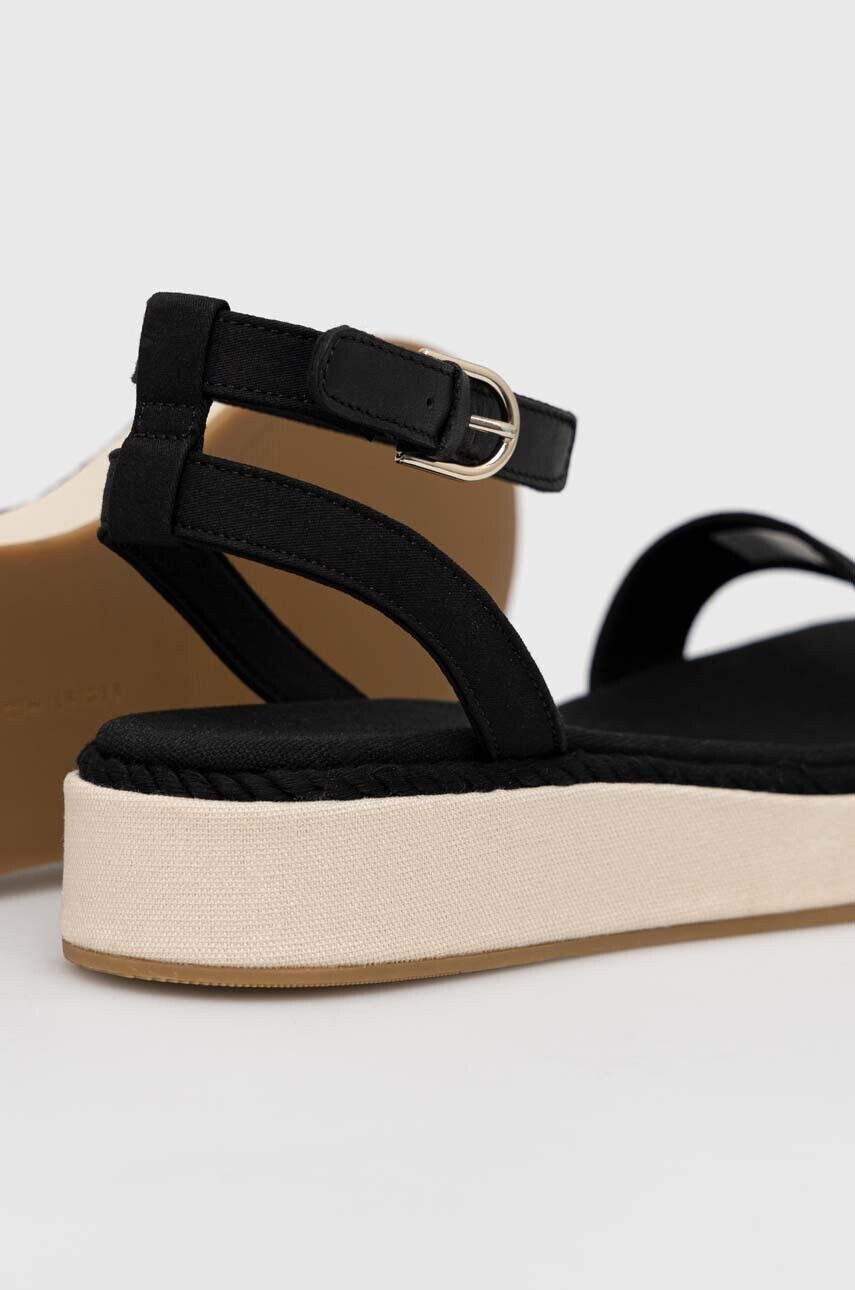 Tommy Hilfiger Сандали ROPE FLATFORM в черно с платформа FW0FW07019 - Pepit.bg