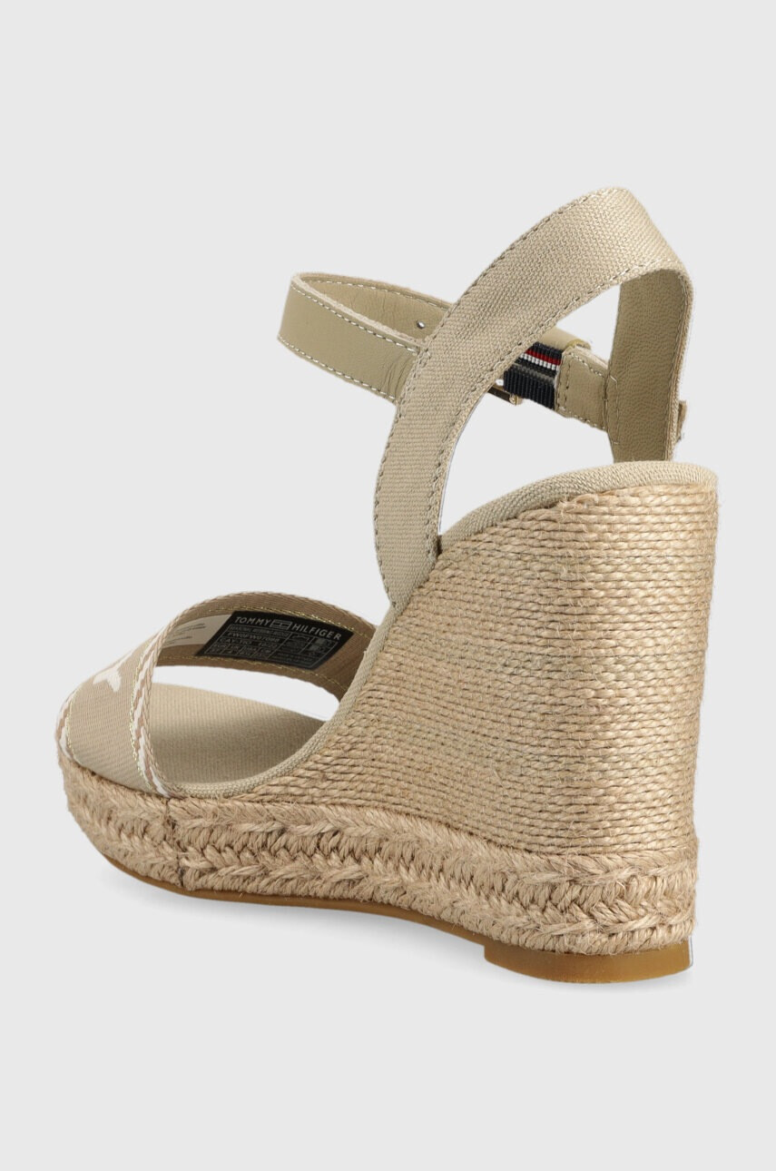 Tommy Hilfiger Сандали SEASONAL WEBBING WEDGE в бежово с платформа FW0FW07088 - Pepit.bg