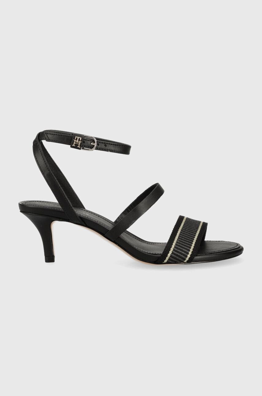 Tommy Hilfiger Сандали WEBBING MID HEEL в черно FW0FW07276 - Pepit.bg