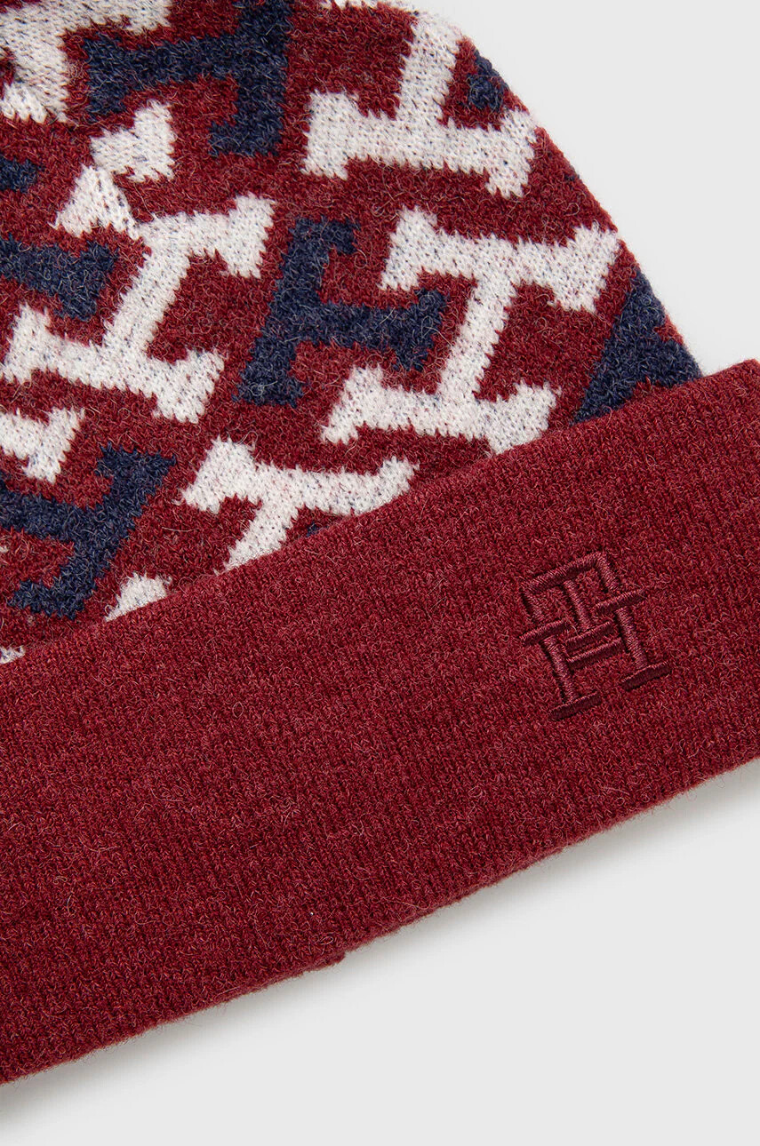 Tommy Hilfiger Шапка с вълна в бордо - Pepit.bg