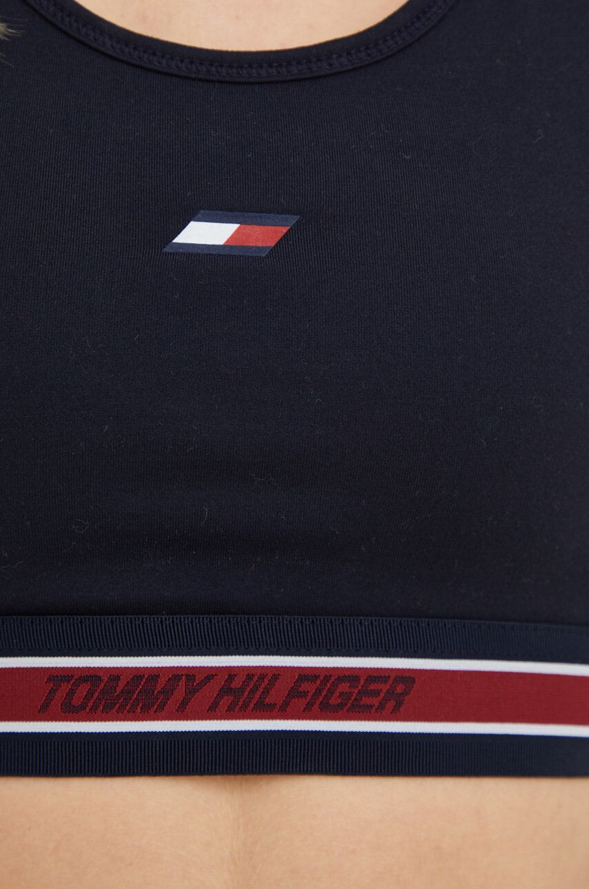 Tommy Hilfiger Спортен сутиен в тъмносиньо с изчистен дизайн - Pepit.bg