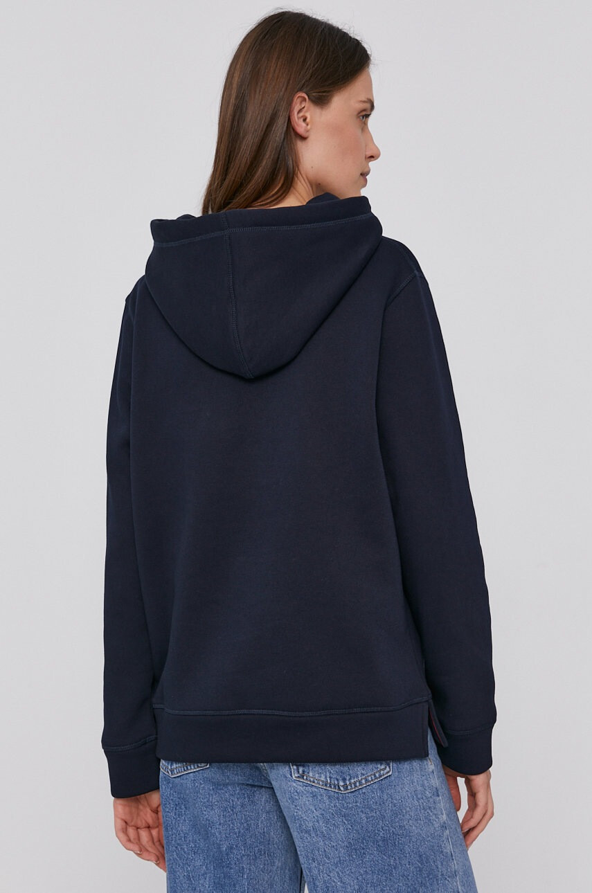 Tommy Hilfiger Суичър дамски в тъмносиньо с апликация - Pepit.bg