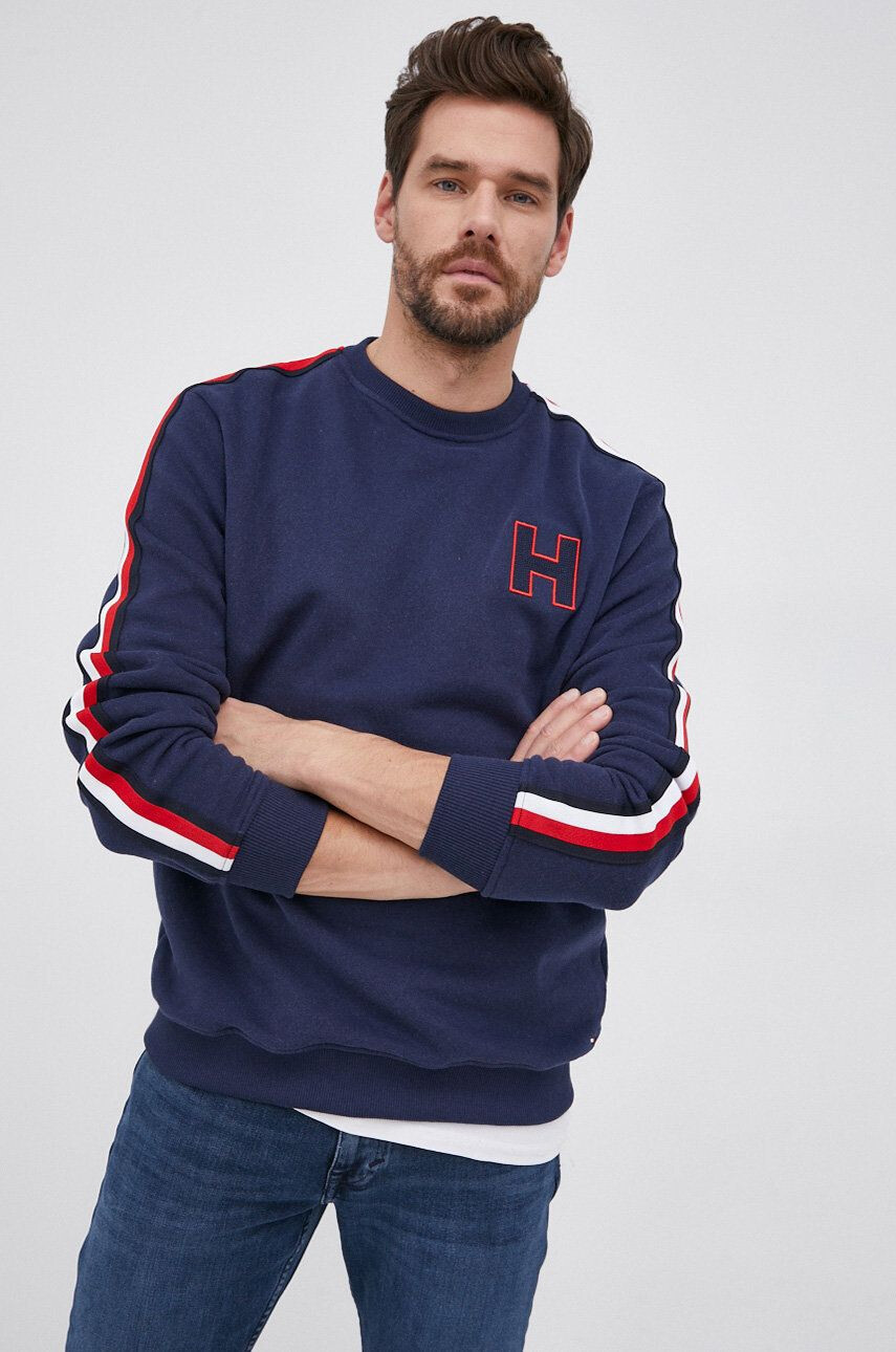 Tommy Hilfiger Суичър дамски в сиво с изчистен дизайн - Pepit.bg