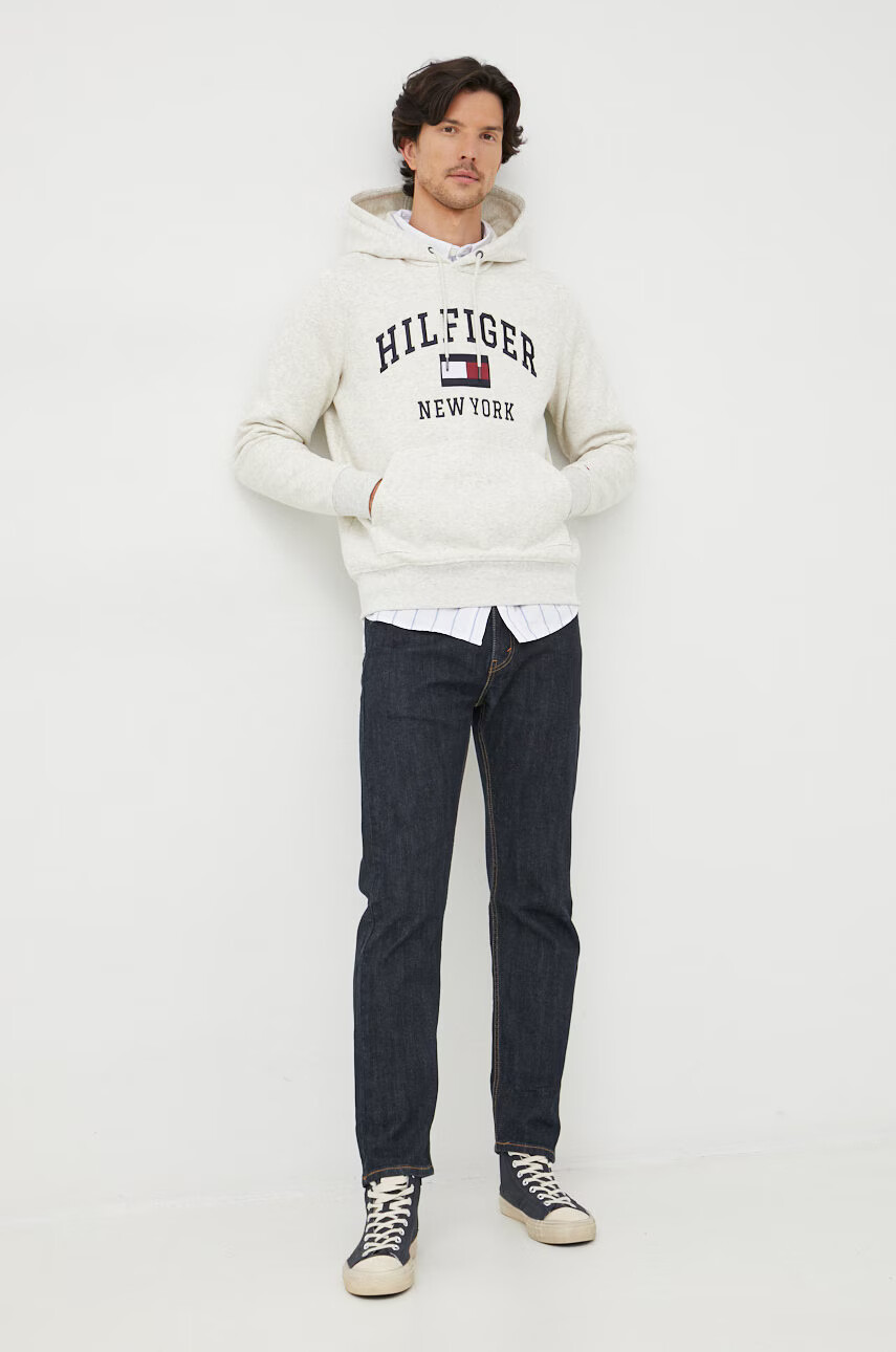 Tommy Hilfiger Суичър в сиво с изчистен дизайн - Pepit.bg