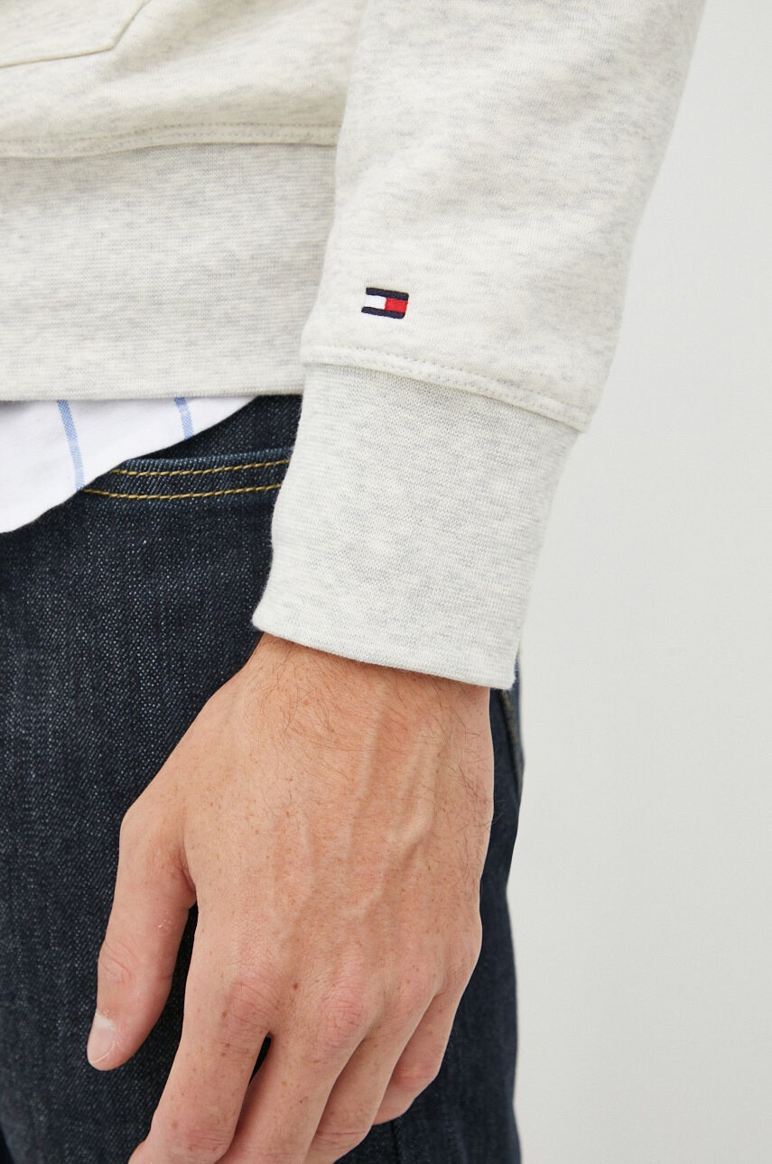 Tommy Hilfiger Суичър в сиво с изчистен дизайн - Pepit.bg